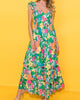 Fading Flower Tiered Maxi Dress