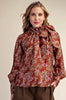 Tie Neck Printed Blouse