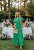 Victoria Green Tiered Maxi Dress