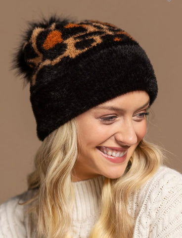 Leopard beanie