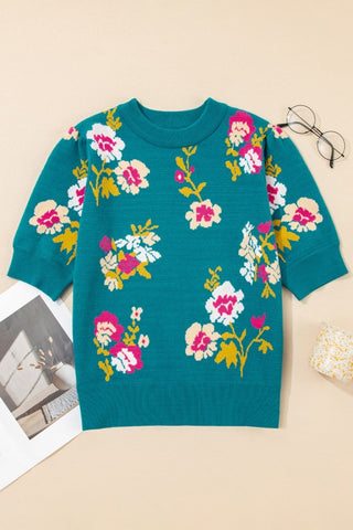 Fall into Floral Knit Top