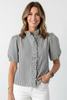 Betsy Bubble Sleeve Button Up Top