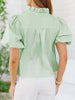 Betsy Bubble Sleeve Button Up Top