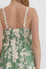 Sage Green Printed Dress