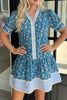 Bella Blue Floral Mixed Print Dress