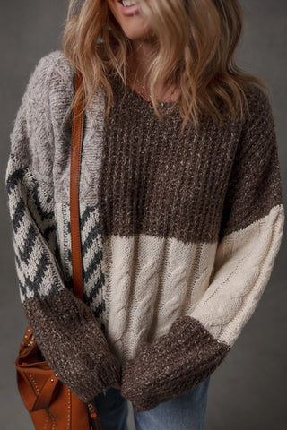 Color block sweater