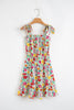 Floral dress with tie knot straps
