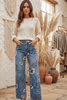 Floral Print Denim