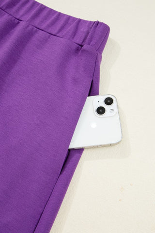 Purple skort with pockets