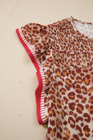 Ruffle trim detail blouse 