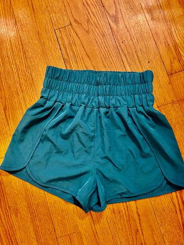 Teal athletic shorts