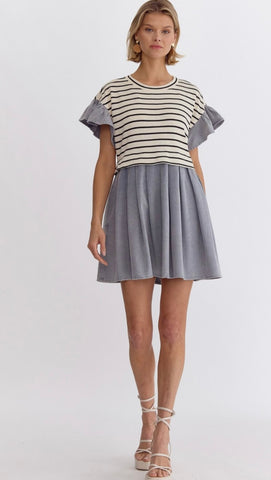 Wellington Denim Striped Dress