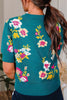 Fall into Floral Knit Top