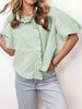 Betsy Bubble Sleeve Button Up Top