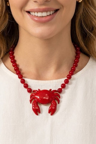 Pinch Perfect Crab Necklace