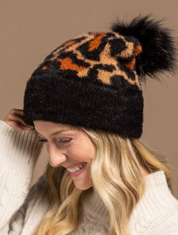 Leopard beanie