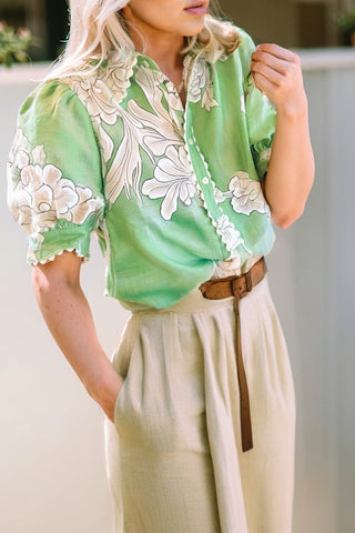 Front view of Sage top