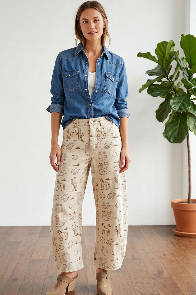 Western Icon Barrel Jeans