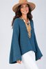 Indigo Relaxed V Neck Sweater