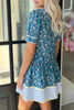 Bella Blue Floral Mixed Print Dress