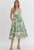 Sage Green Printed Dress