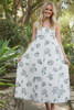 Nautical Print Maxi Dress