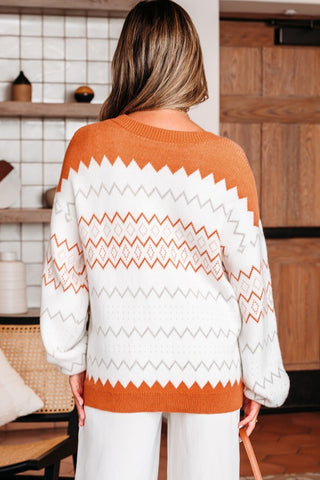 Zag Geometric Pattern Sweater