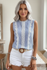 Georgia Blue and White Striped Top