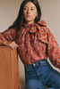 Tie Neck Printed Blouse