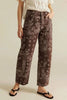 Paisley Print Barrel Pants