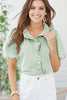 Betsy Bubble Sleeve Button Up Top
