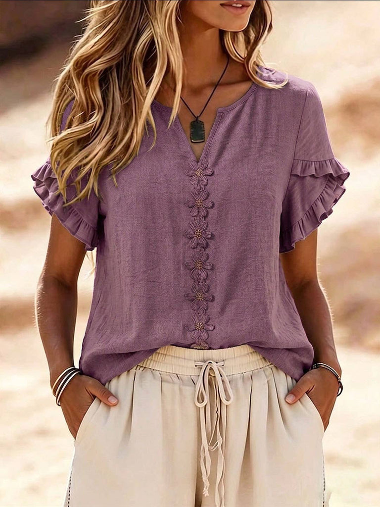 Becca Ruffle Sleeve Top