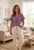 Becca Ruffle Sleeve Top