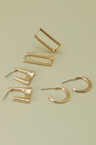 Geo Mini hoop trio