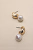 Abstract Pearl Drop Earring