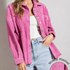 Hot pink shacket.  Perfect for your Valentine plans