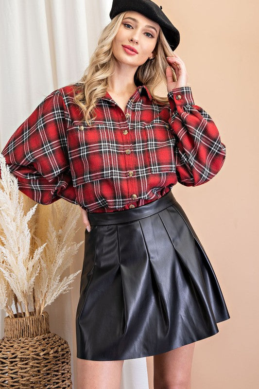 Alden Faux Leather Skirt